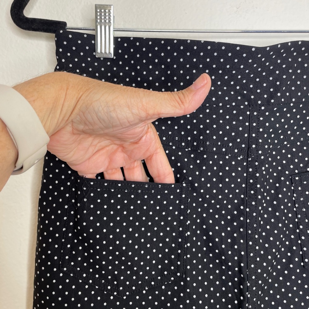 ATTYRE New York Skort Women 4 Black Polka Dot Stretch Mini Skirt Retro Classic - Picture 6 of 9